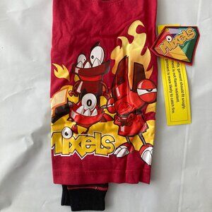 Mixels Boy's Lego Mixels Cotton Pajama Set Size 4‑5 burgundy black NEW